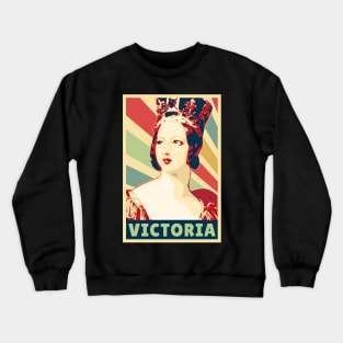 Victoria Queen Of England Vintage Colors Crewneck Sweatshirt